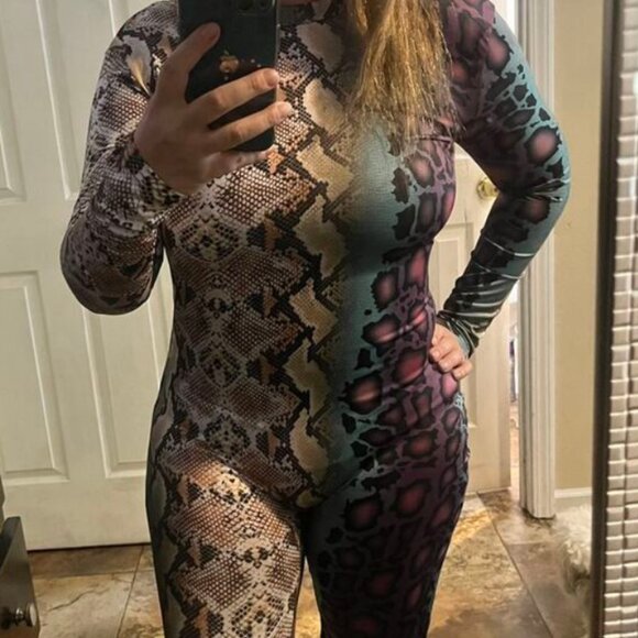 Snake Design Jumpsuit only worn once in amazing condition - Picture 1 of 2
